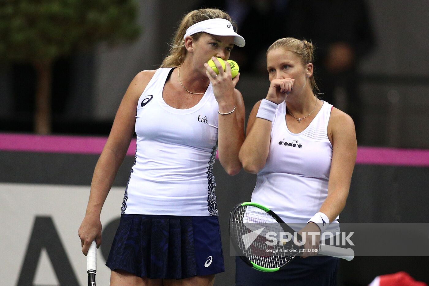 Tennis. Fed Cup final. Belarus vs. USA. Day two