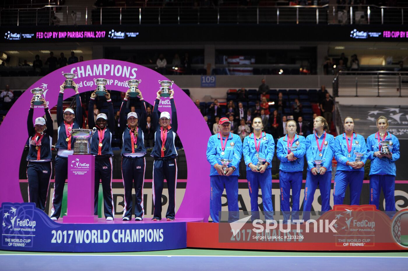 Tennis. Fed Cup final. Belarus vs. USA. Day two