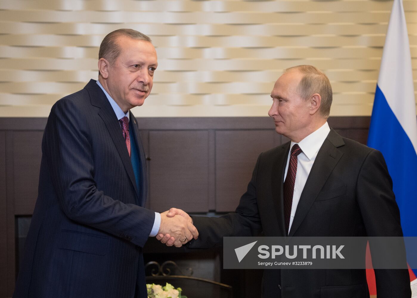 President Vladimir Putin meets with Turkish President Recep Tayyip Erdogan