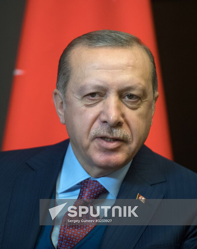 President Vladimir Putin meets with Turkish President Recep Tayyip Erdogan