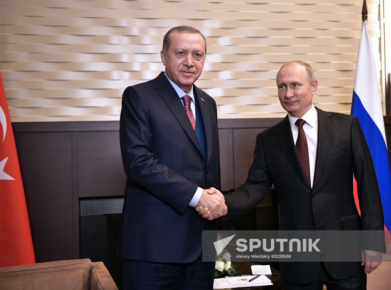 President Vladimir Putin meets with Turkish President Recep Tayyip Erdogan