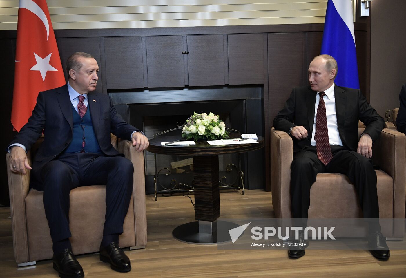 President Vladimir Putin meets with Turkish President Recep Tayyip Erdogan