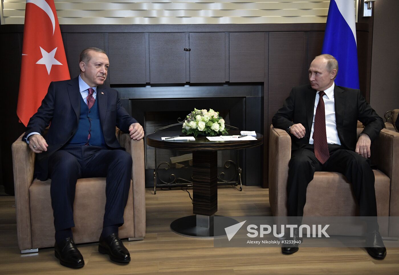 President Vladimir Putin meets with Turkish President Recep Tayyip Erdogan