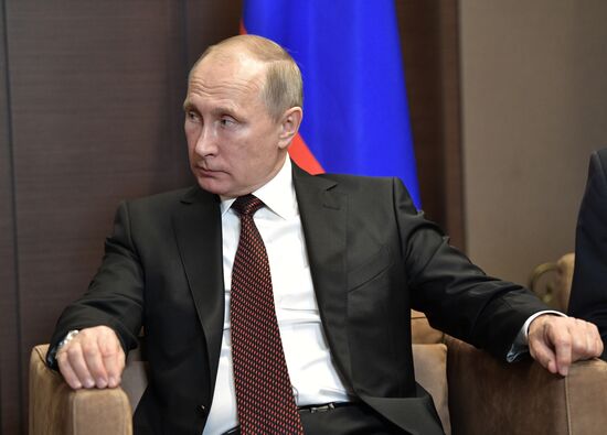 President Vladimir Putin meets with Turkish President Recep Tayyip Erdogan