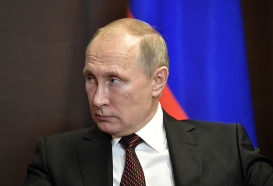 President Vladimir Putin meets with Turkish President Recep Tayyip Erdogan