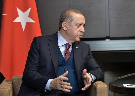President Vladimir Putin meets with Turkish President Recep Tayyip Erdogan