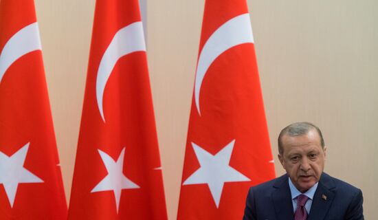 President Vladimir Putin meets with Turkish President Recep Tayyip Erdogan