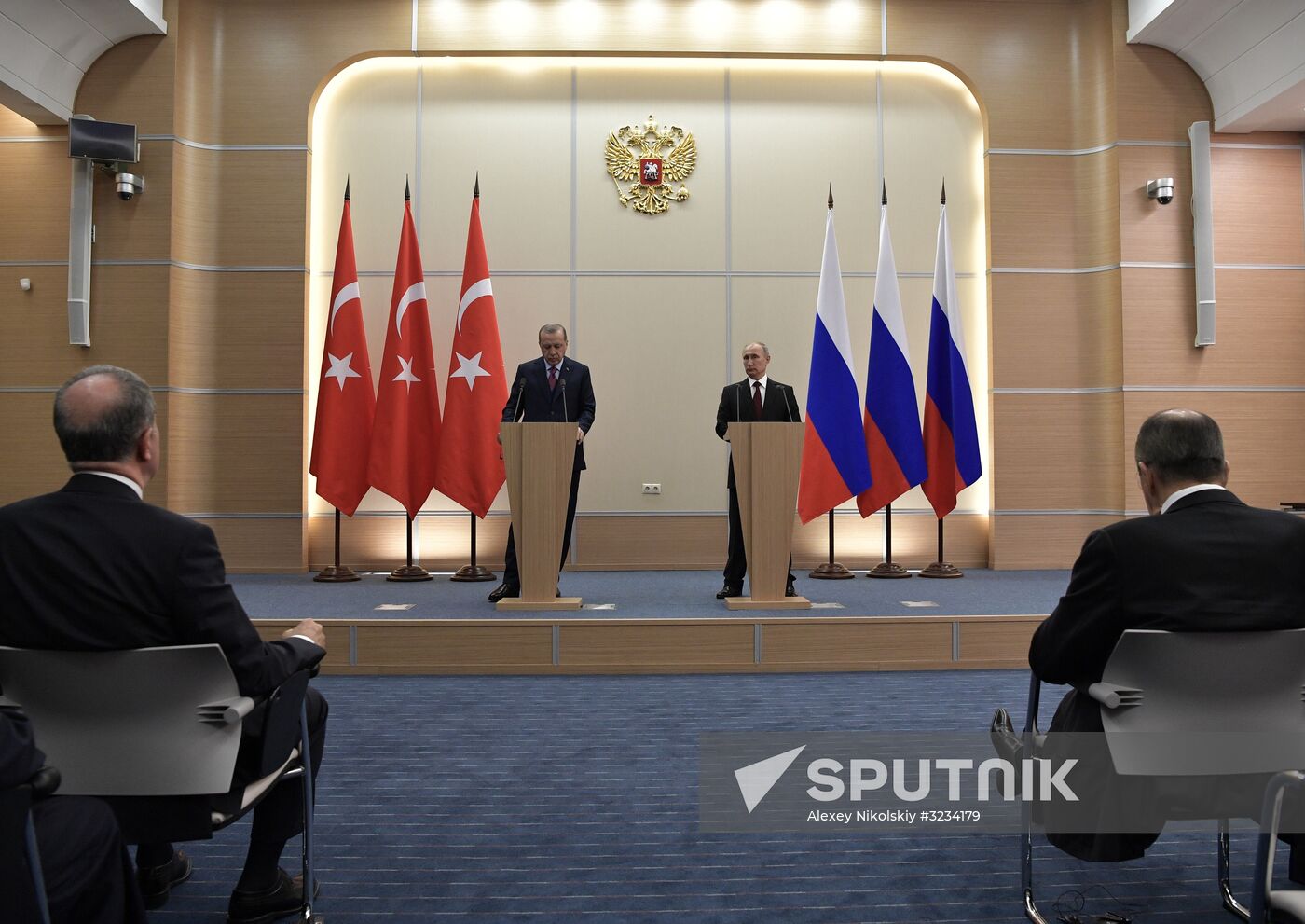 President Vladimir Putin meets with Turkish President Recep Tayyip Erdogan