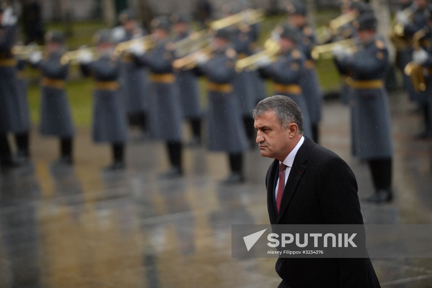 President of South Ossetia Anatoly Bibilov lays flowers at Tomb of Unknown Soldier