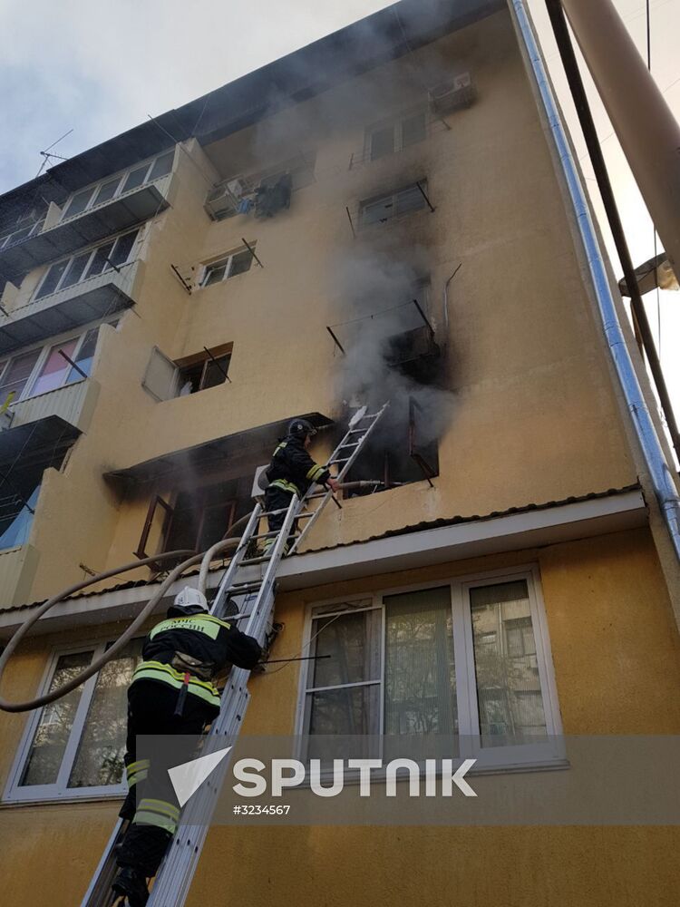 Fire at Sochi dormitory