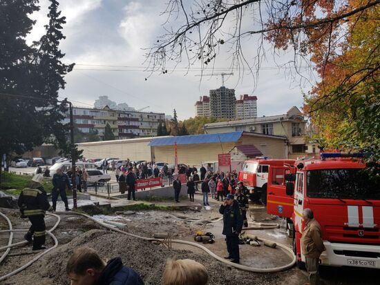 Fire at Sochi dormitory
