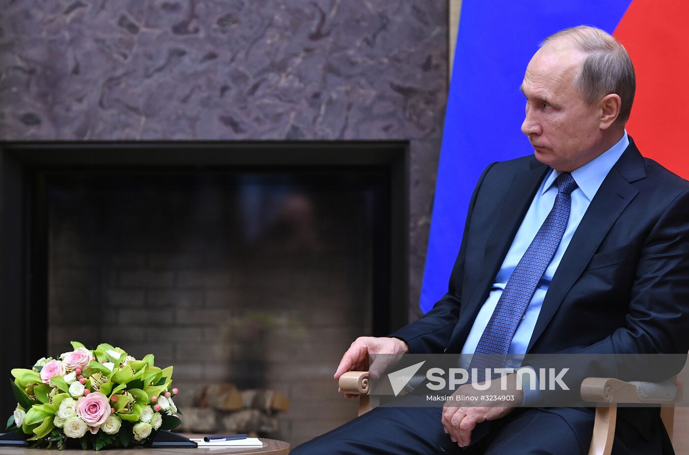 President Vladimir Putin meets with President of South Ossetia Anatoly Bibilov