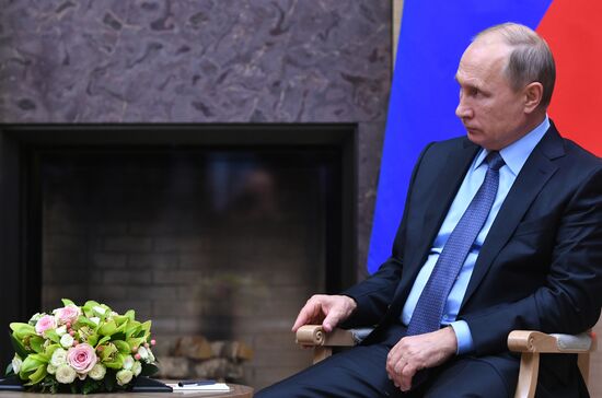 President Vladimir Putin meets with President of South Ossetia Anatoly Bibilov
