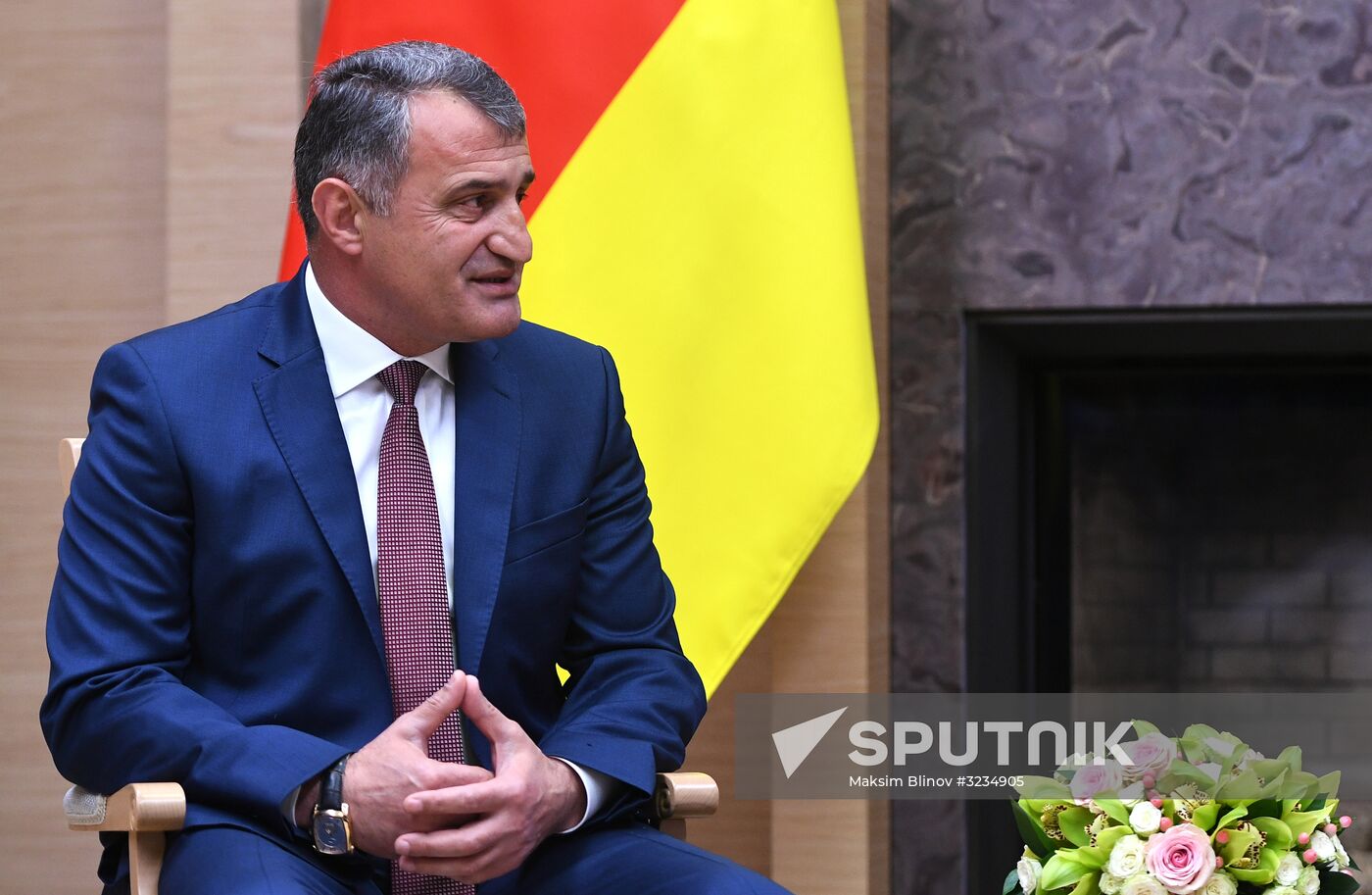 President Vladimir Putin meets with President of South Ossetia Anatoly Bibilov