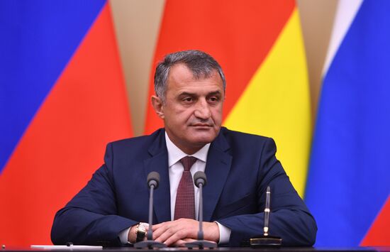 Russian President Vladimir Putin meets with President of South Ossetia Anatoly Bibilov