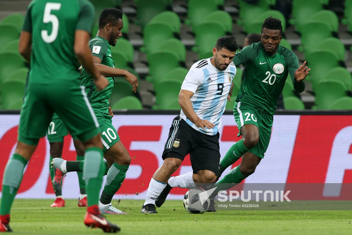 Football friendly Argentine vs. Nigeria
