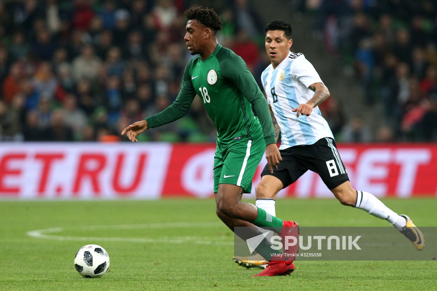 Football. Friendly match between Argentina and Nigeria