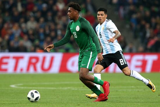 Football. Friendly match between Argentina and Nigeria