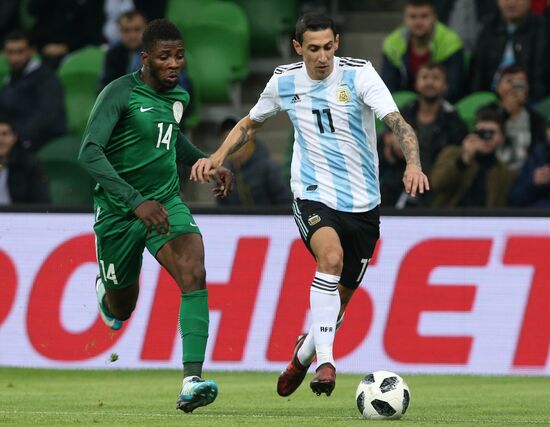 Football. Friendly match between Argentina and Nigeria
