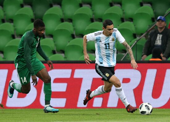 Football. Friendly match between Argentina and Nigeria