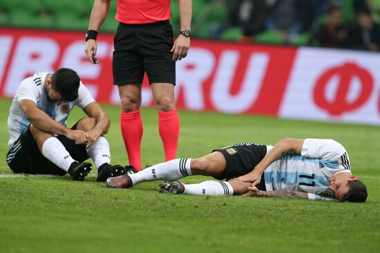 Football. Friendly match between Argentina and Nigeria