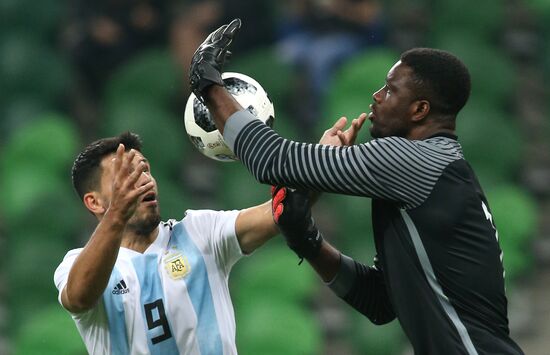 Football. Friendly match between Argentina and Nigeria