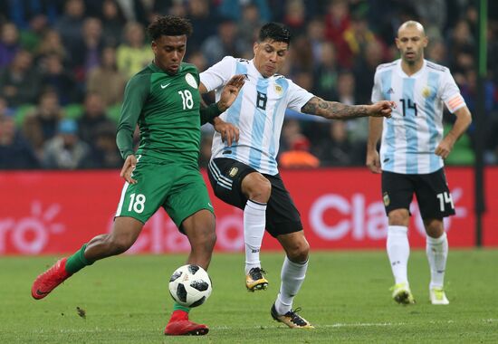 Football. Friendly match between Argentina and Nigeria