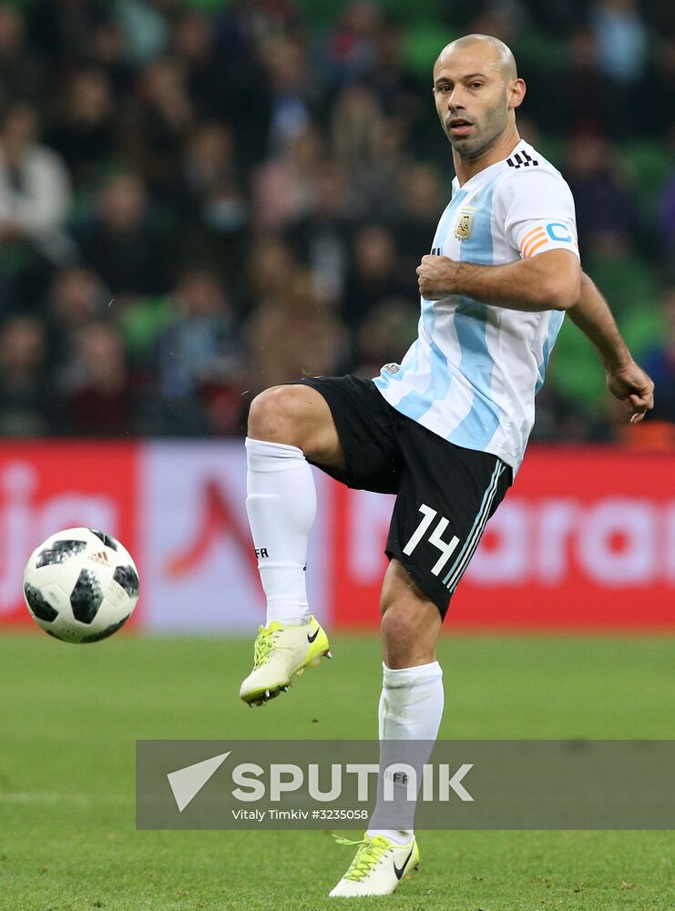 Football. Friendly match between Argentina and Nigeria