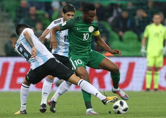 Football. Friendly match between Argentina and Nigeria