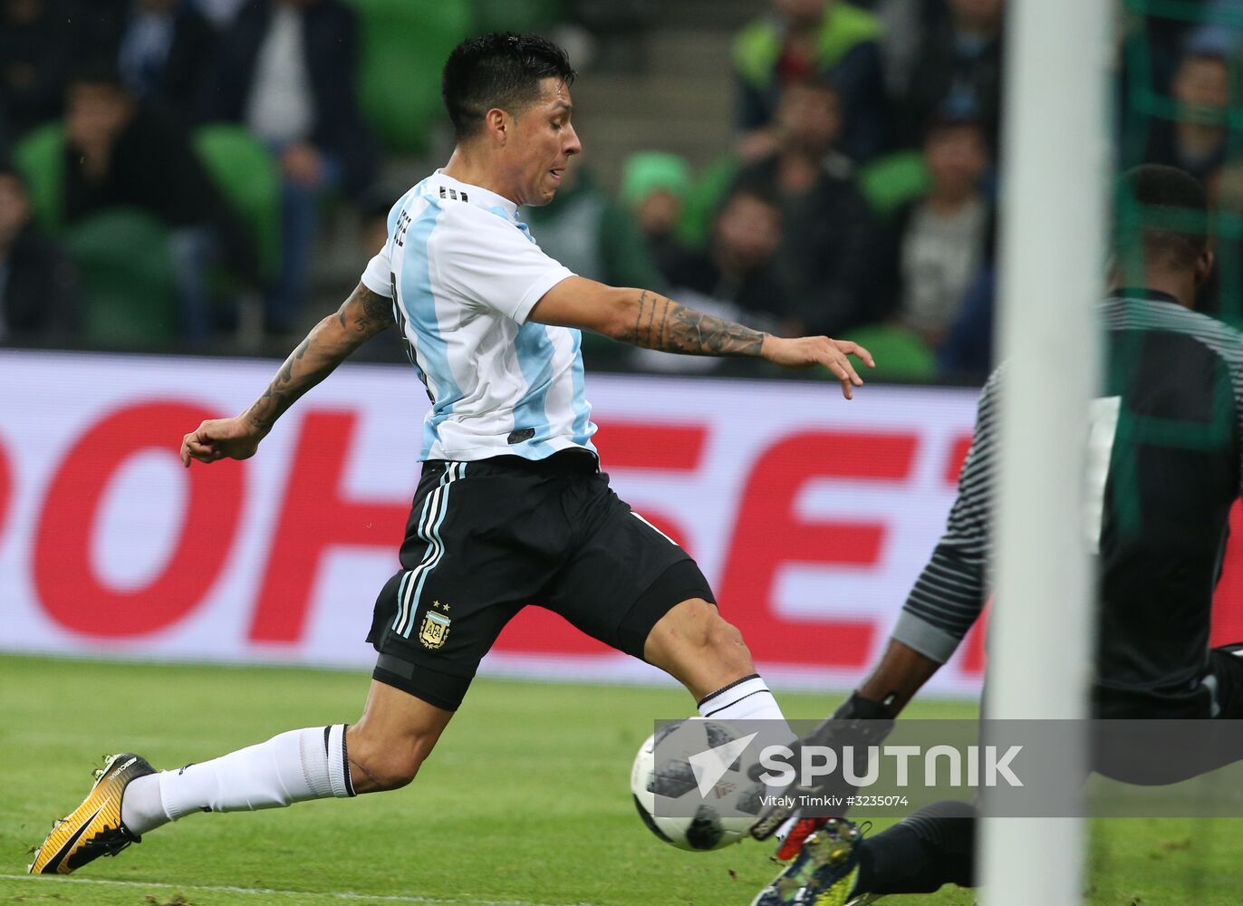Football. Friendly match between Argentina and Nigeria