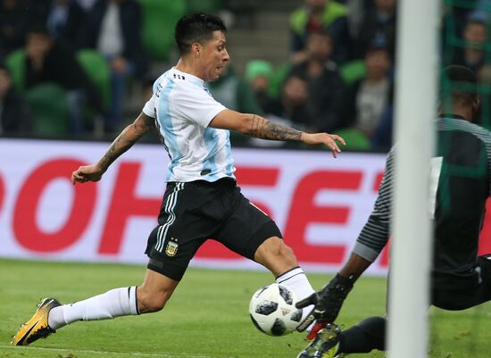Football. Friendly match between Argentina and Nigeria