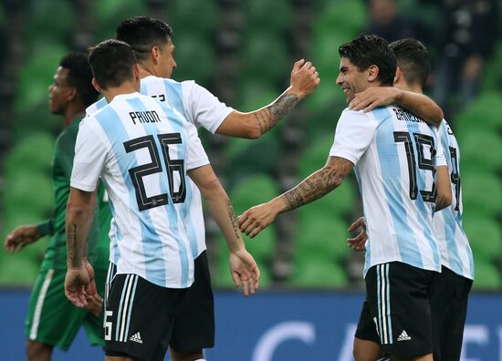 Football. Friendly match between Argentina and Nigeria
