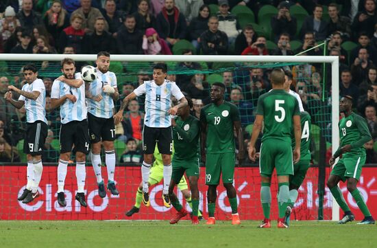 Football. Friendly match between Argentina and Nigeria