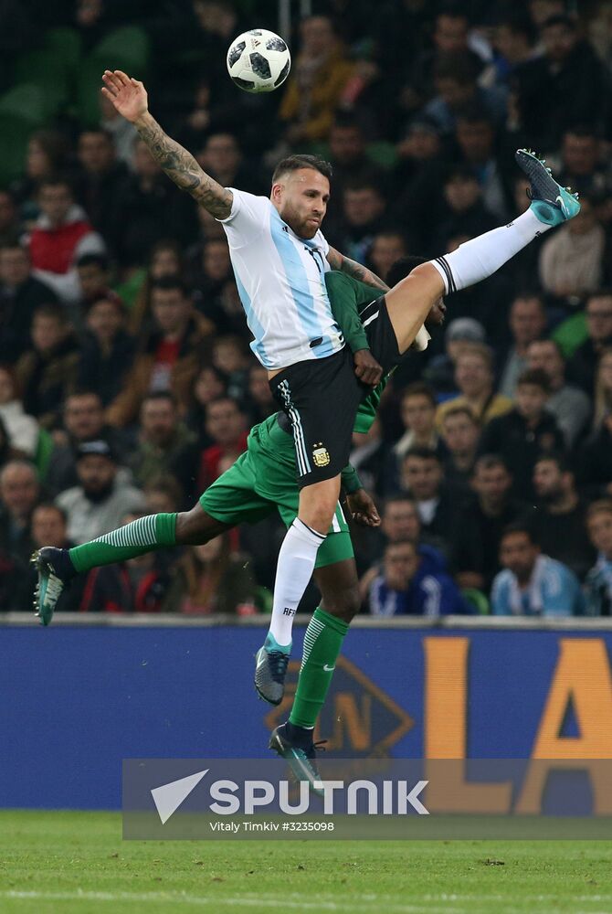 Football. Friendly match between Argentina and Nigeria