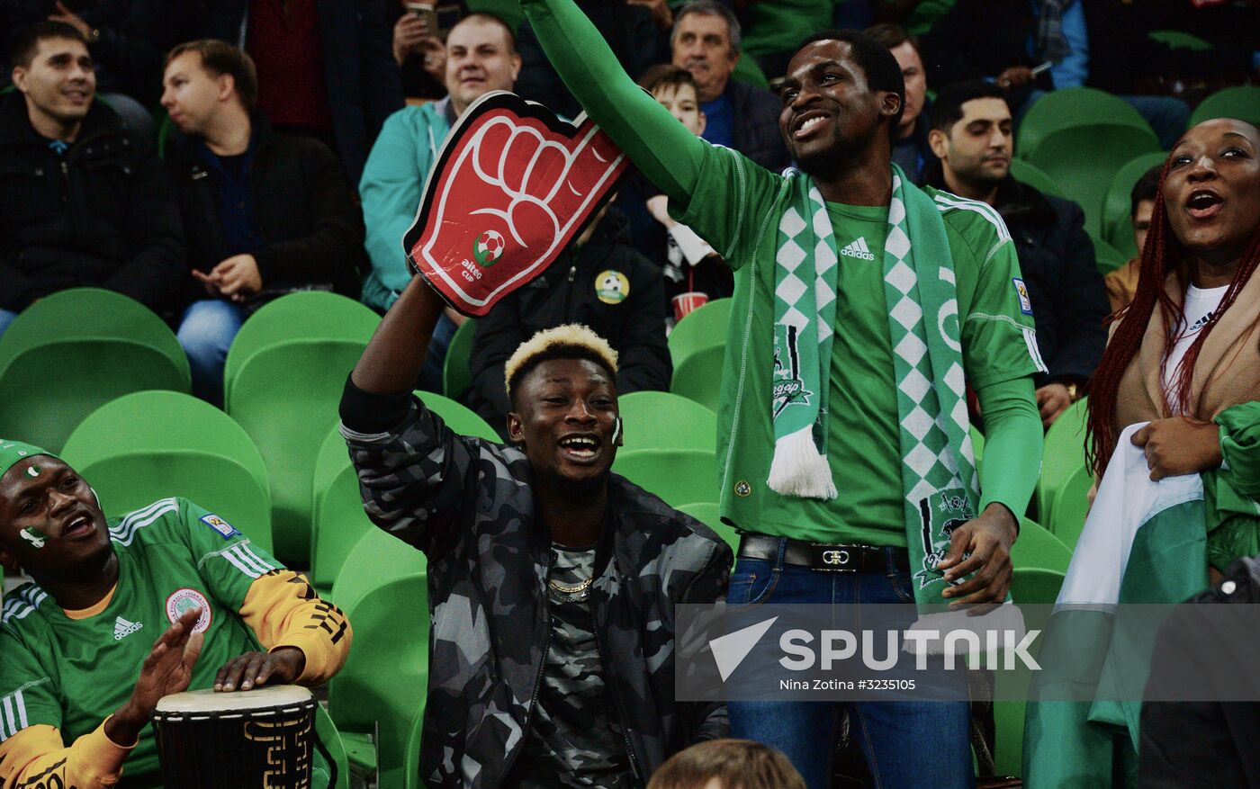 Football. Friendly match between Argentina and Nigeria