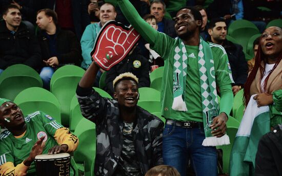 Football. Friendly match between Argentina and Nigeria