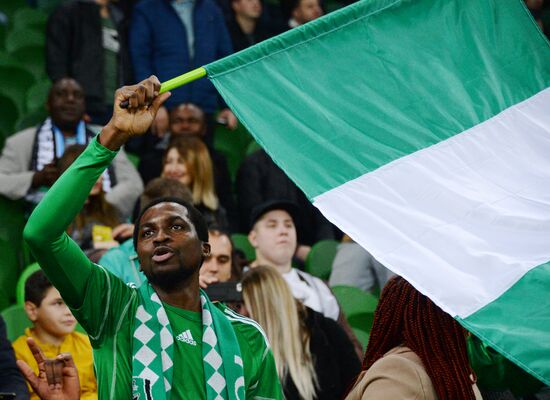 Football. Friendly match between Argentina and Nigeria