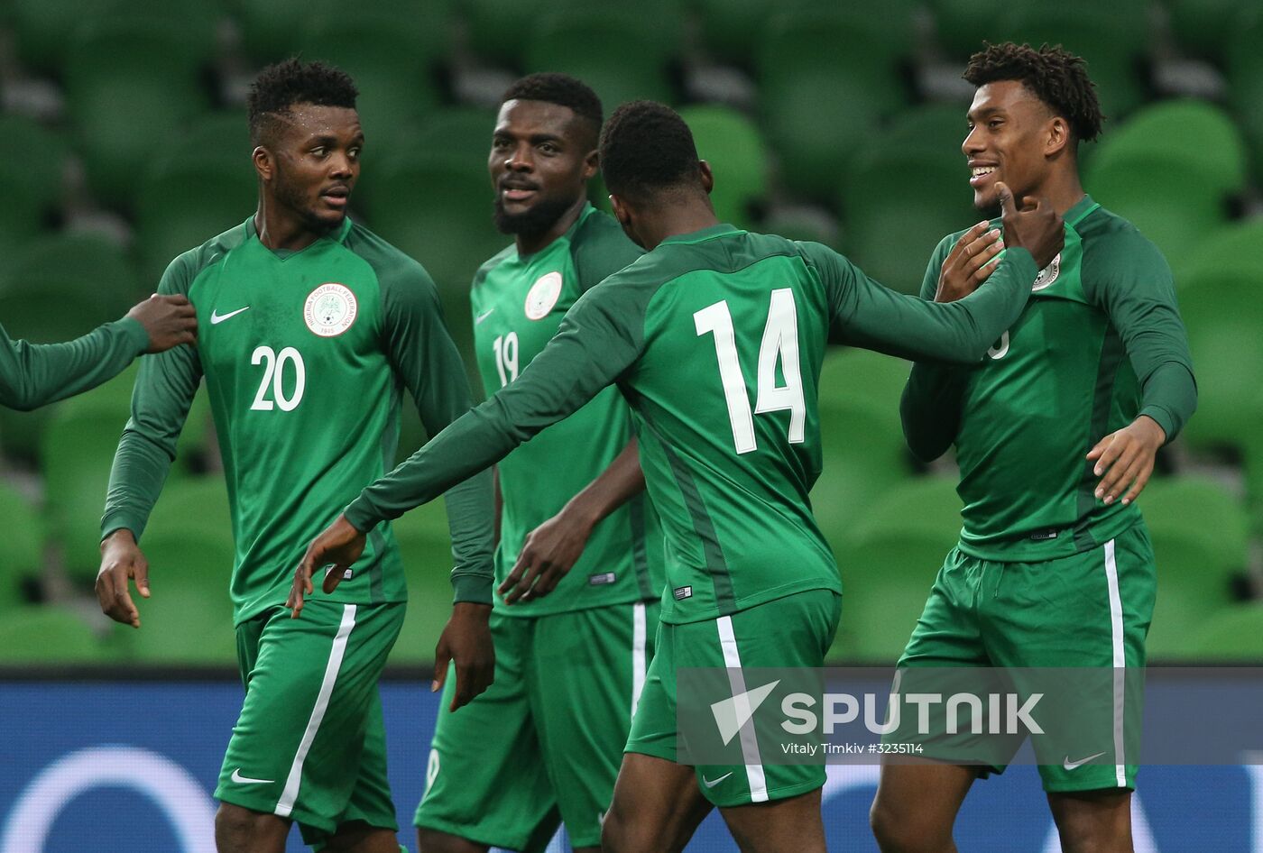 Football. Friendly match between Argentina and Nigeria