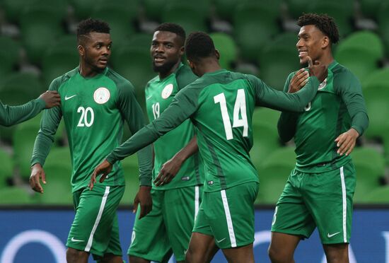 Football. Friendly match between Argentina and Nigeria