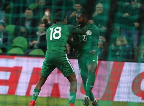Football. Friendly match between Argentina and Nigeria