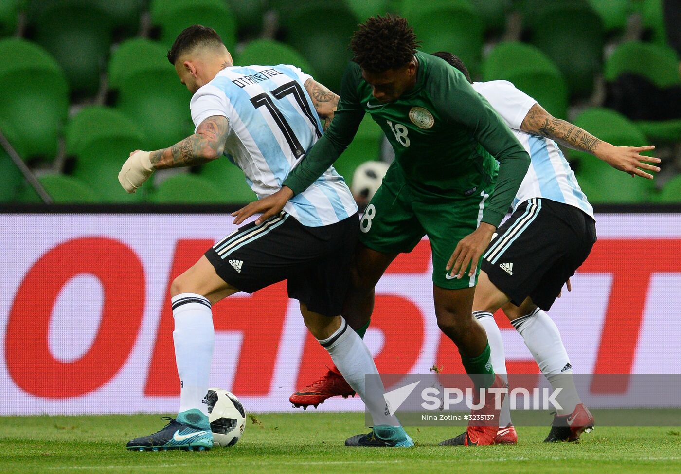 Football. Friendly match between Argentina and Nigeria