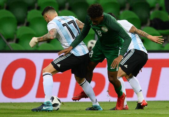 Football. Friendly match between Argentina and Nigeria