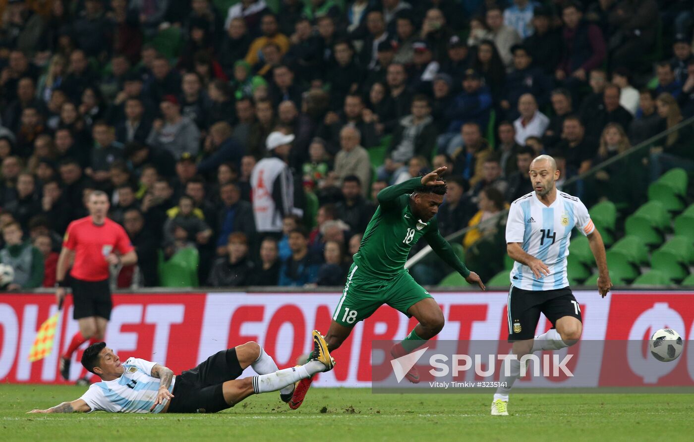 Football. Friendly match between Argentina and Nigeria