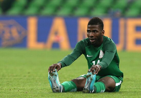 Football. Friendly match between Argentina and Nigeria