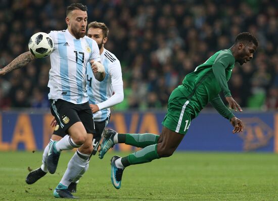 Football. Friendly match between Argentina and Nigeria