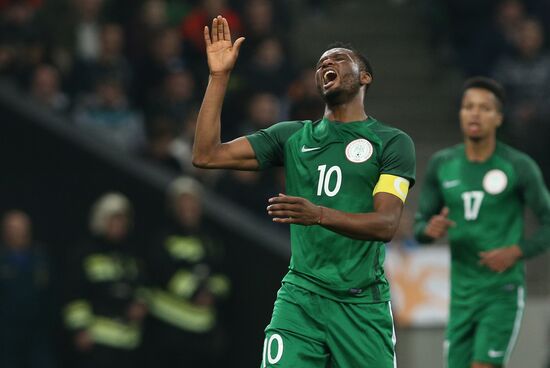 Football. Friendly match between Argentina and Nigeria