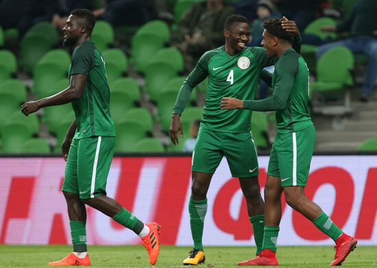 Football. Friendly match between Argentina and Nigeria