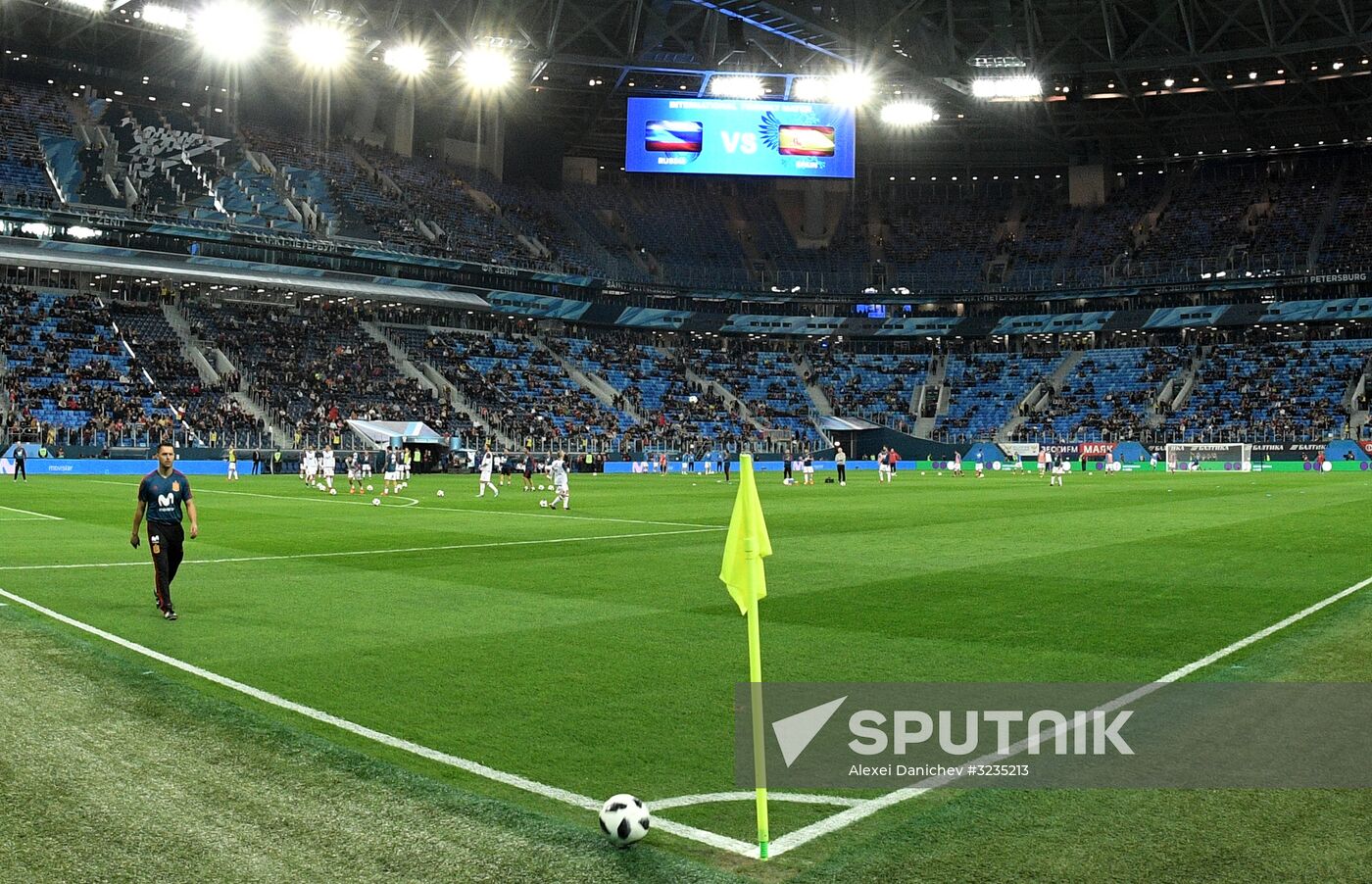 Football friendly Russia vs. Spain