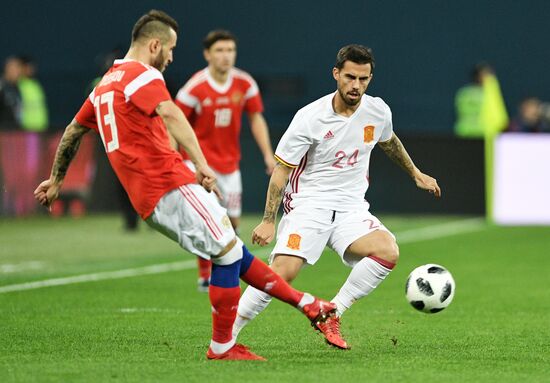 Football. Friendly match between Russia and Spain