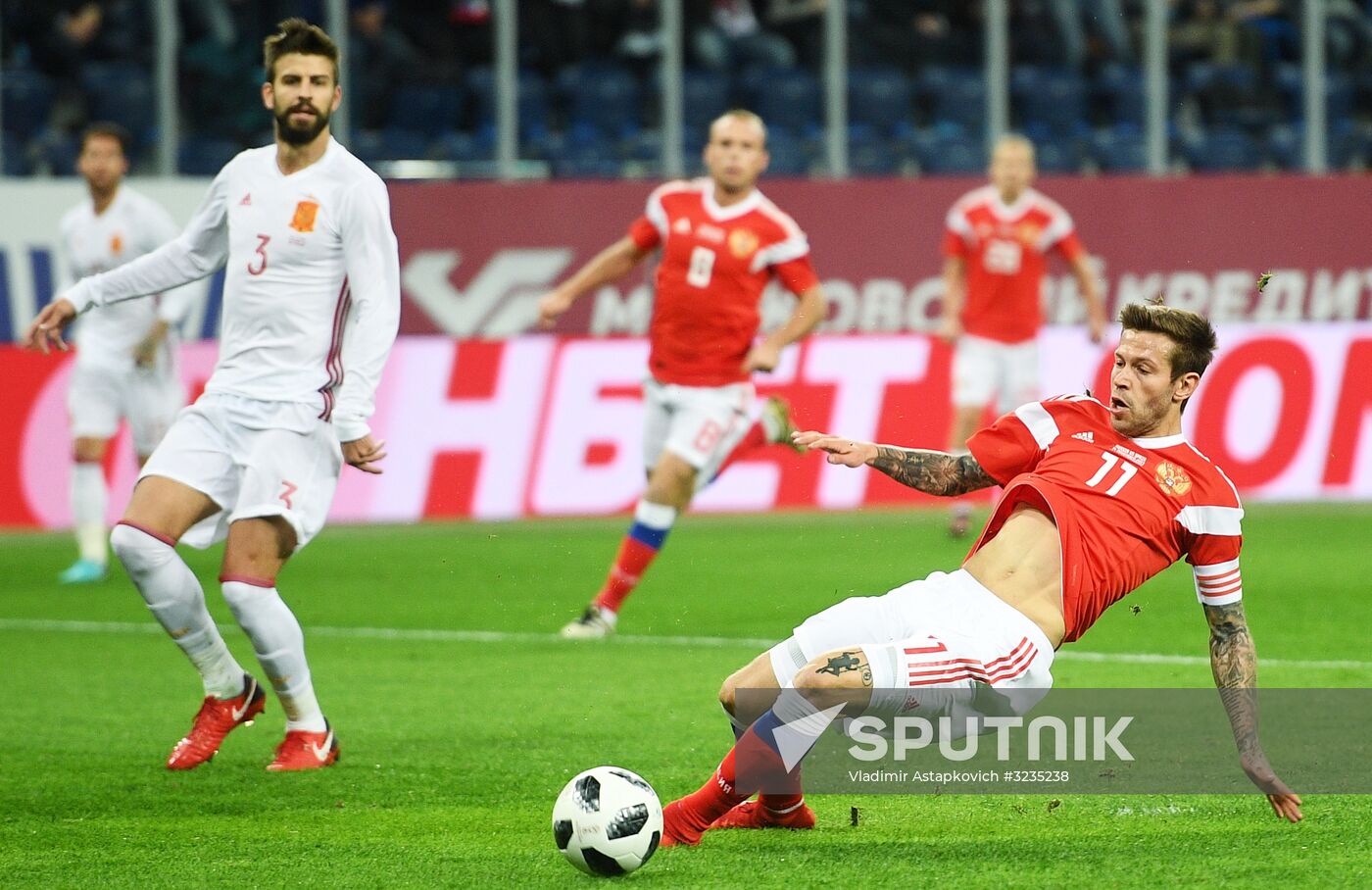 Football. Friendly match between Russia and Spain